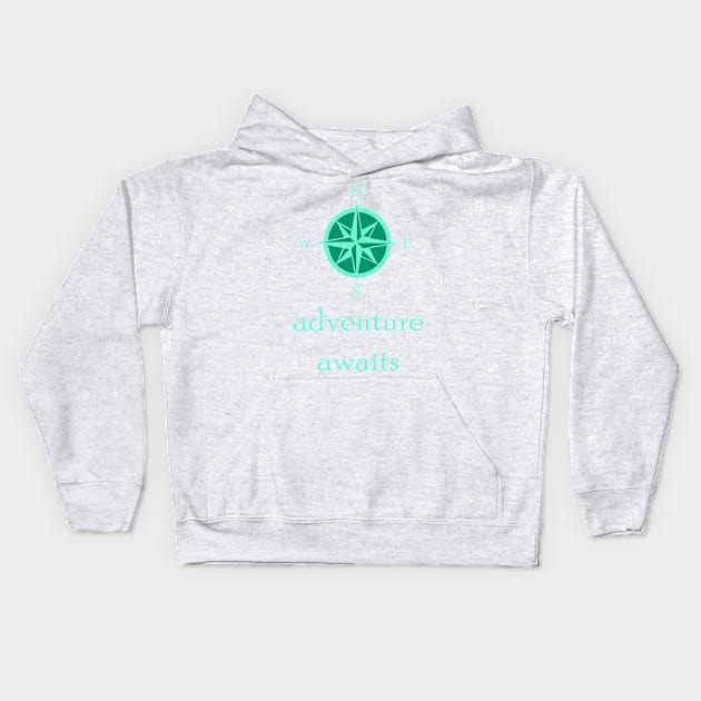 Adventure Awaits Kids Hoodie by ckrickett